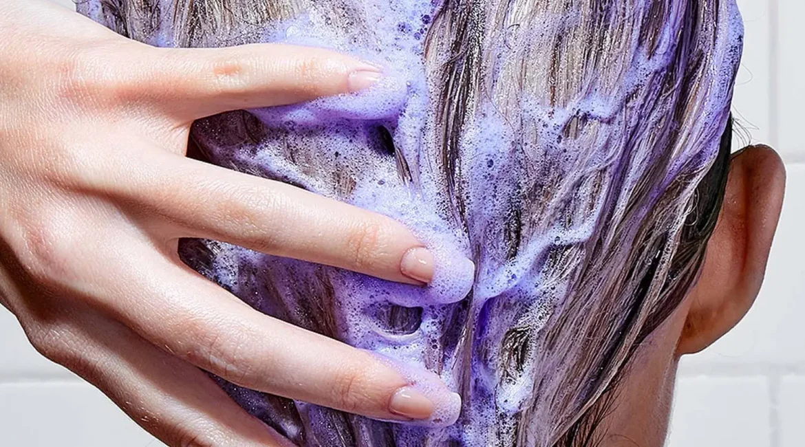 wash in purple shampoo