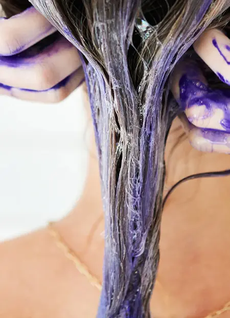 purple shampoo wash in